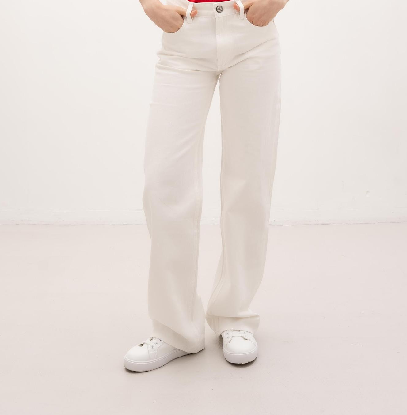 ДЖИНСЫ ШИРОКИЕ СО СРЕДНЕЙ ПОСАДКОЙ