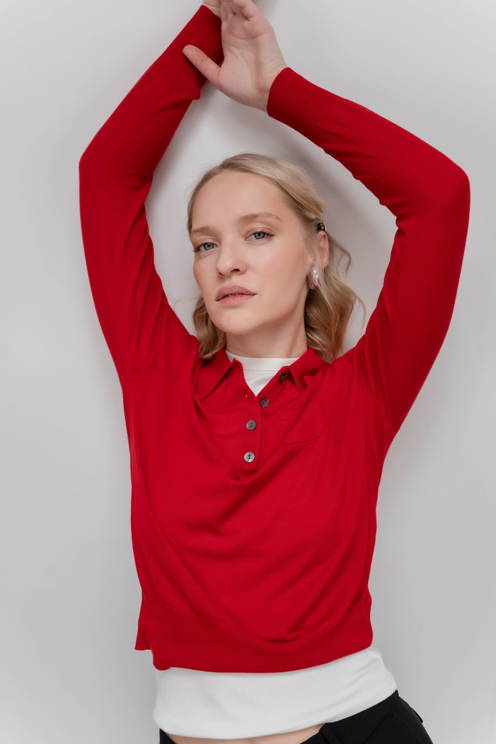 ЛОНГСЛИВ ПОЛО ТРИКОТАЖНЫЙ