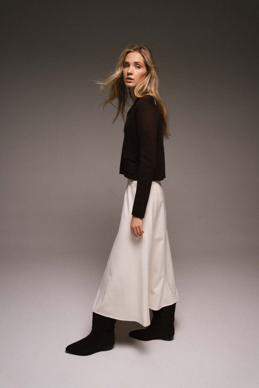 ЮБКА МИДИ С ШЕРСТЬЮ