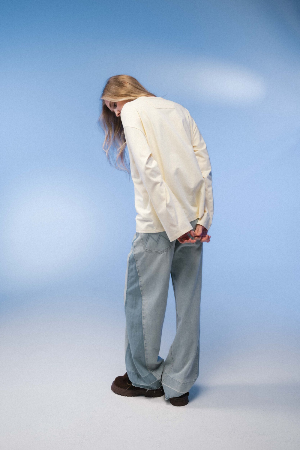 ДЖИНСЫ WIDE LEG СО СРЕДНЕЙ ПОСАДКОЙ