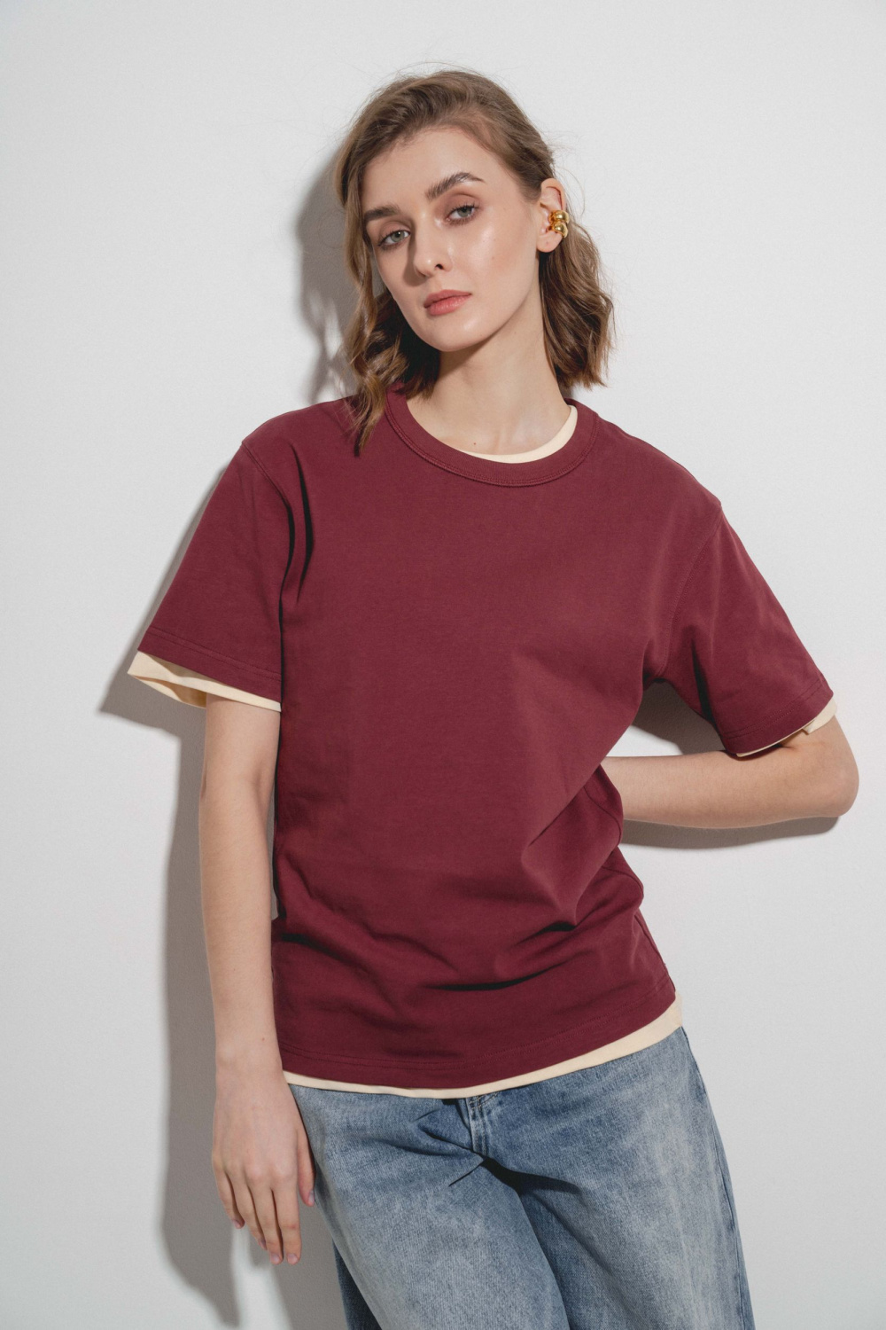 ФУТБОЛКА С КРУГЛЫМ ВЫРЕЗОМ