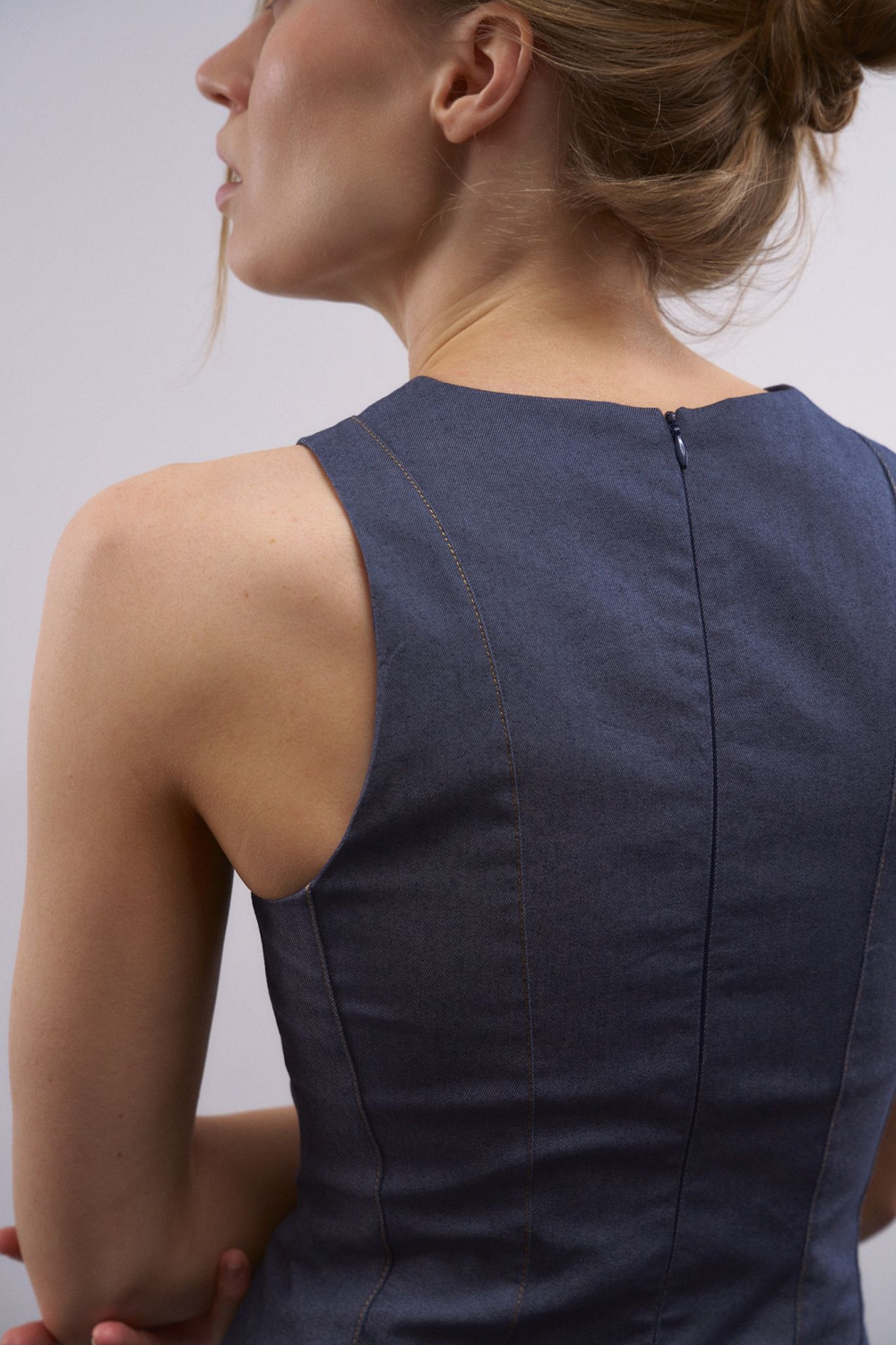 ПЛАТЬЕ МИДИ С КОНТРАСТНОЙ СТРОЧКОЙ