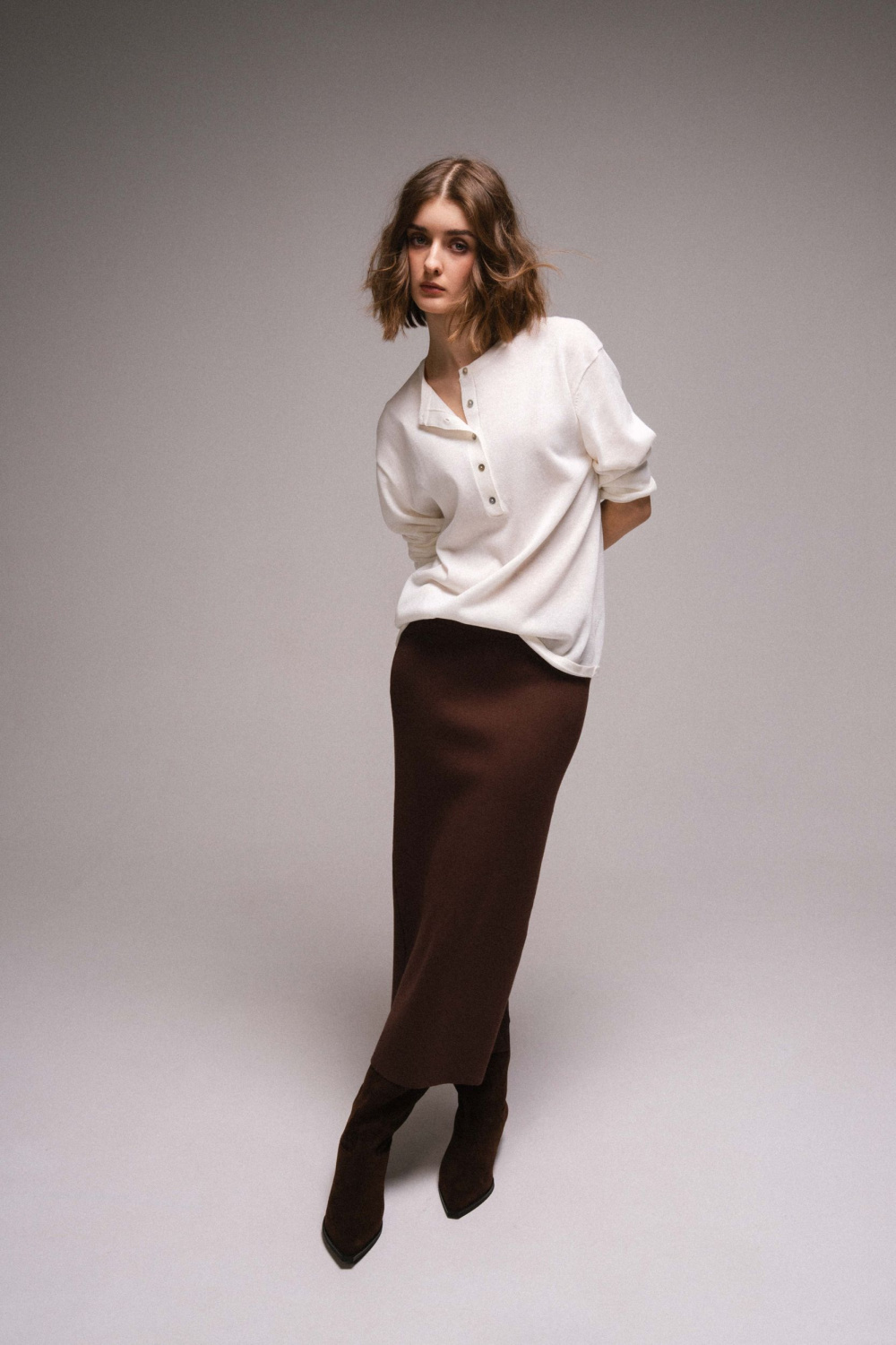 ЮБКА МИДИ ТРИКОТАЖНАЯ