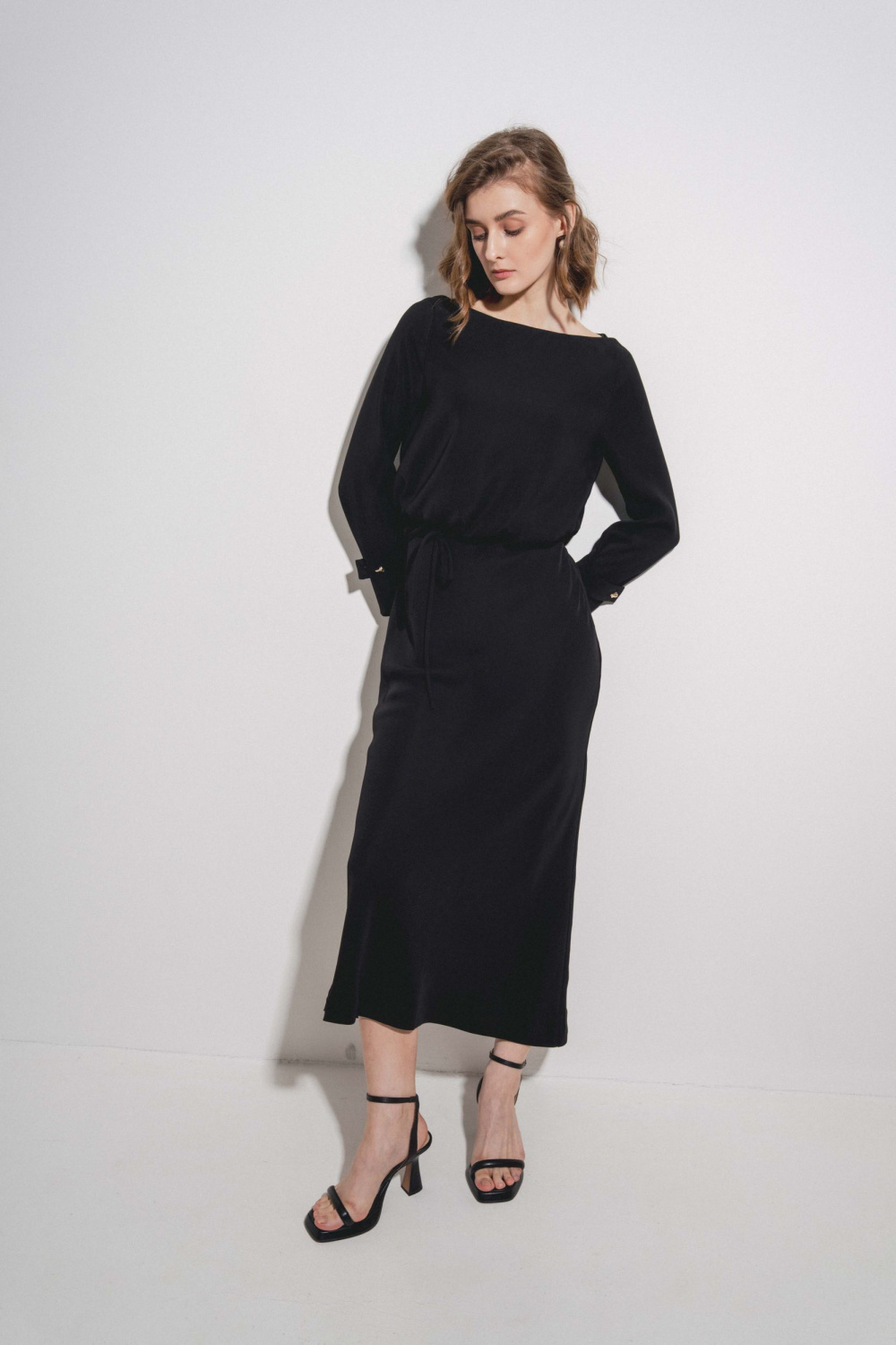 ПЛАТЬЕ МИДИ С ПОЯСОМ