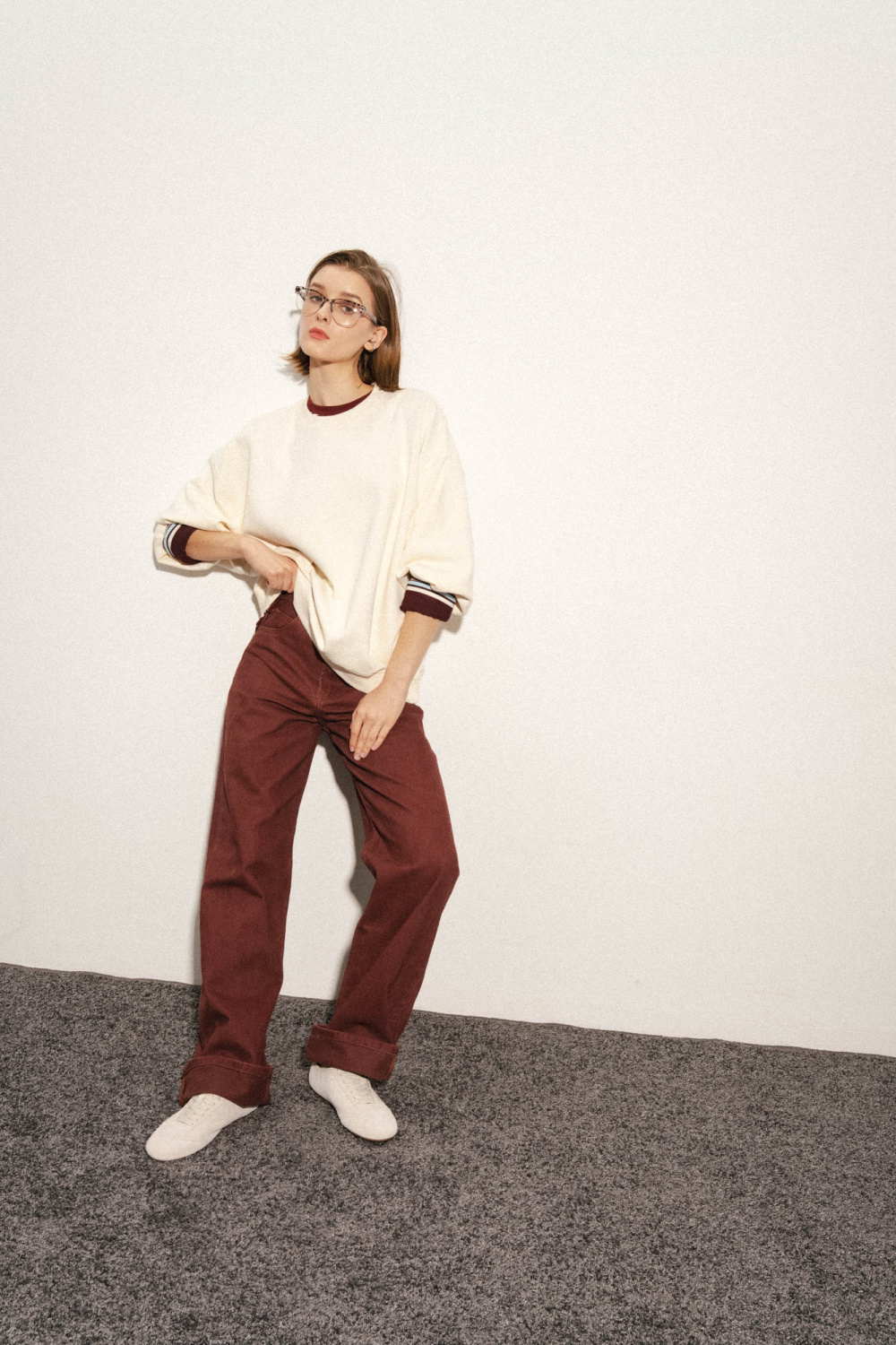 ДЖИНСЫ ШИРОКИЕ С ВЫСОКОЙ ПОСАДКОЙ