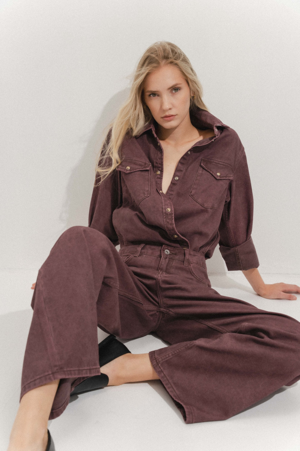 РУБАШКА ДЖИНСОВАЯ НА КНОПКАХ