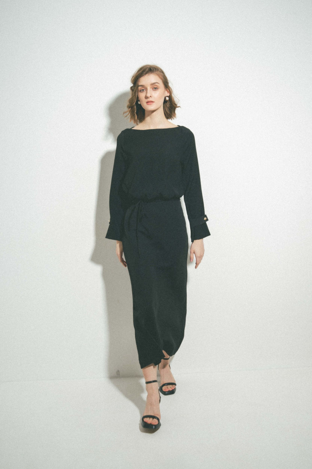 ПЛАТЬЕ МИДИ С ПОЯСОМ