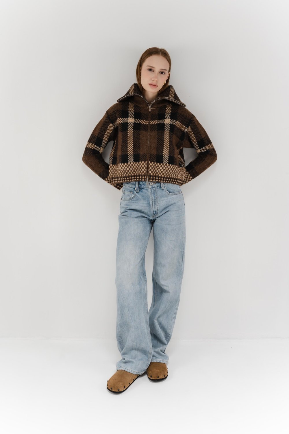 ДЖИНСЫ WIDE-LEG FULL LENGTH СО СРЕДНЕЙ ПОСАДКОЙ