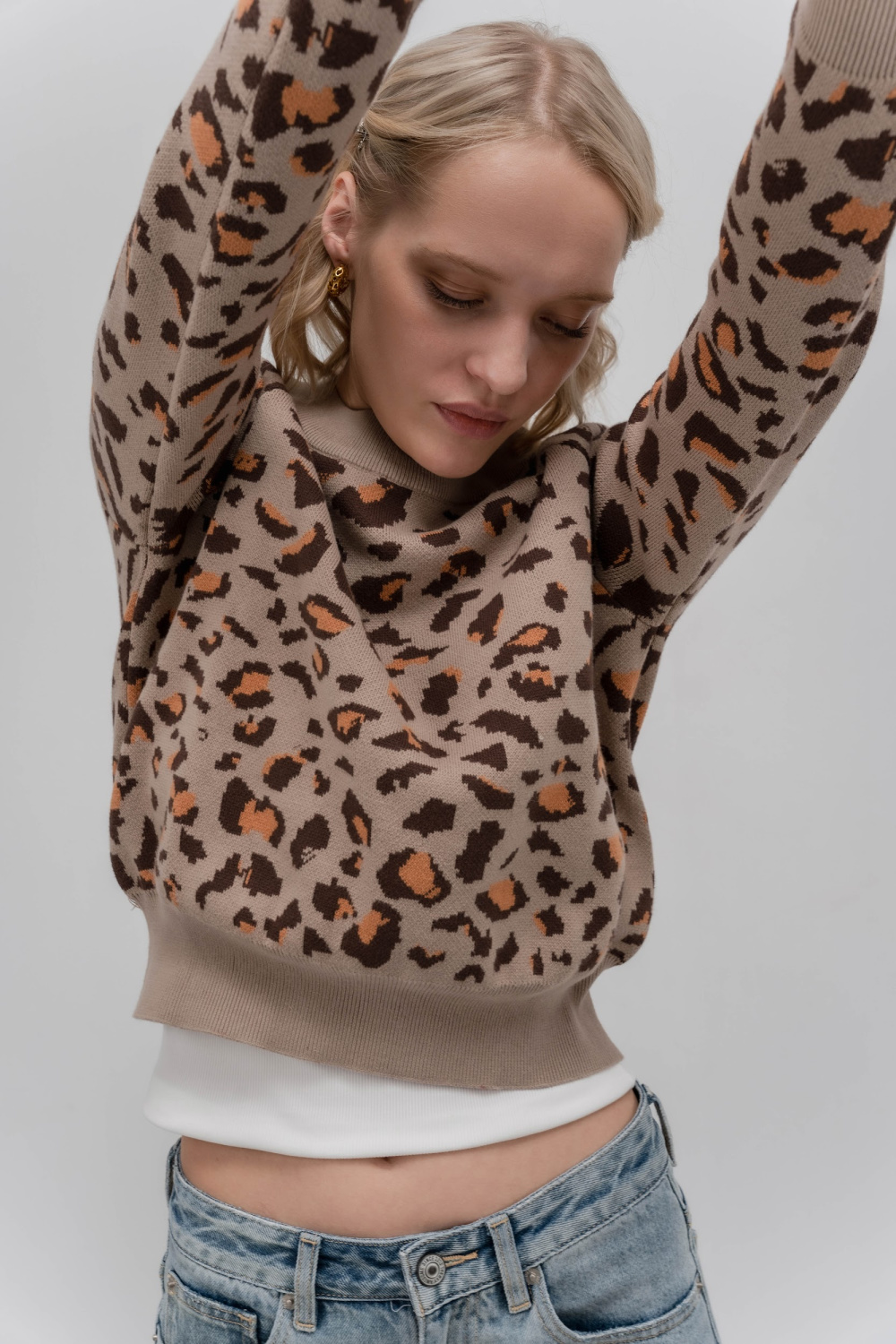 ДЖЕМПЕР ЖАККАРДОВЫЙ С РИСУНКОМ