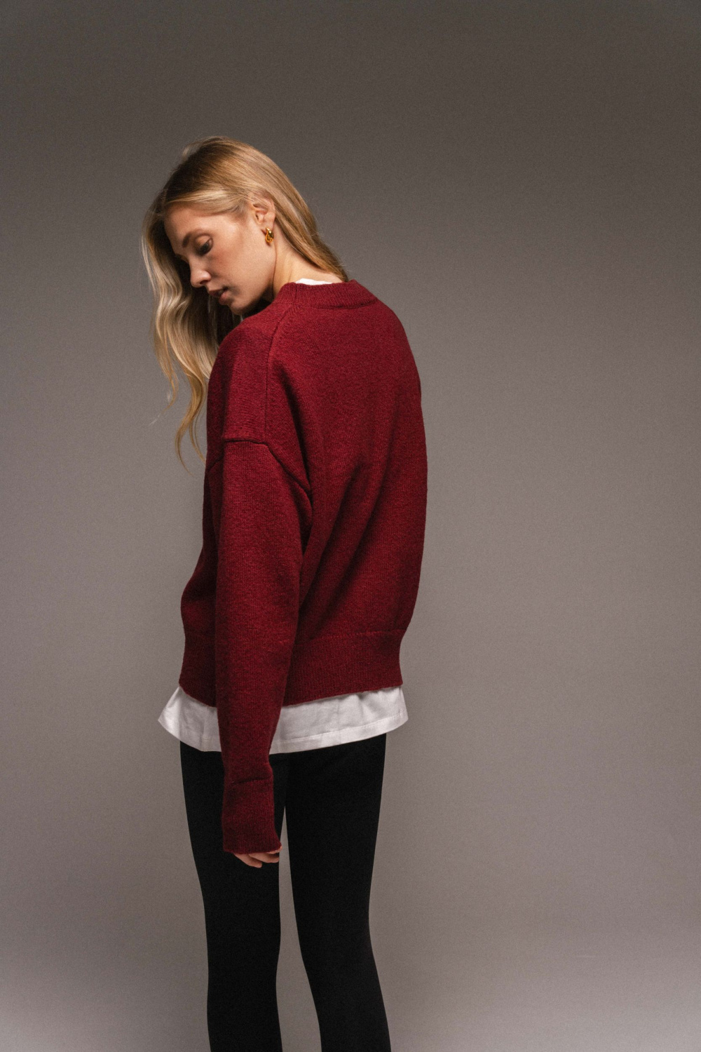 ДЖЕМПЕР ИЗ ХЛОПКА С ШЕРСТЬЮ