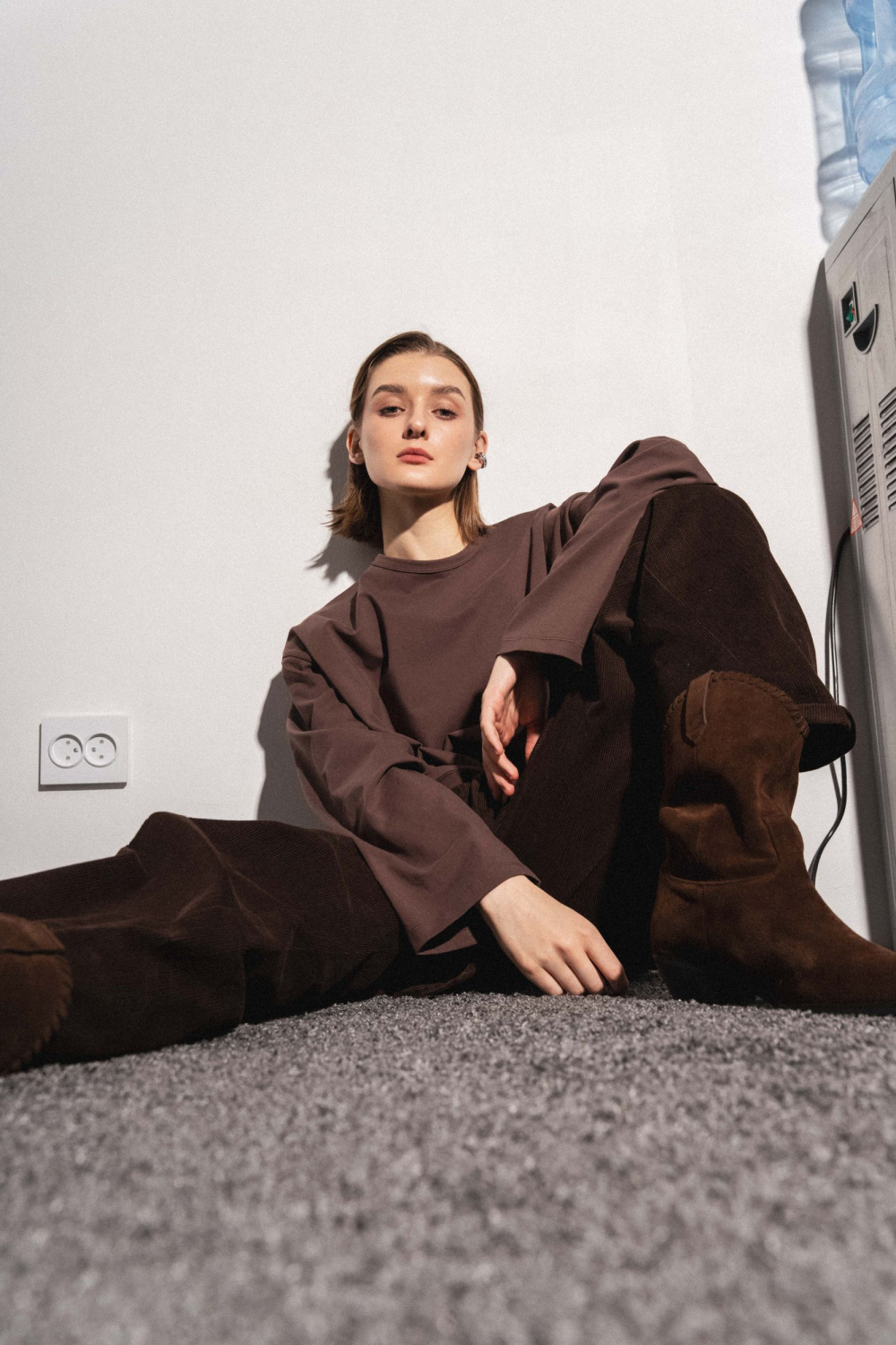 ЛОНГСЛИВ СВОБОДНЫЙ ИЗ ЭЛАСТИЧНОГО ХЛОПКА