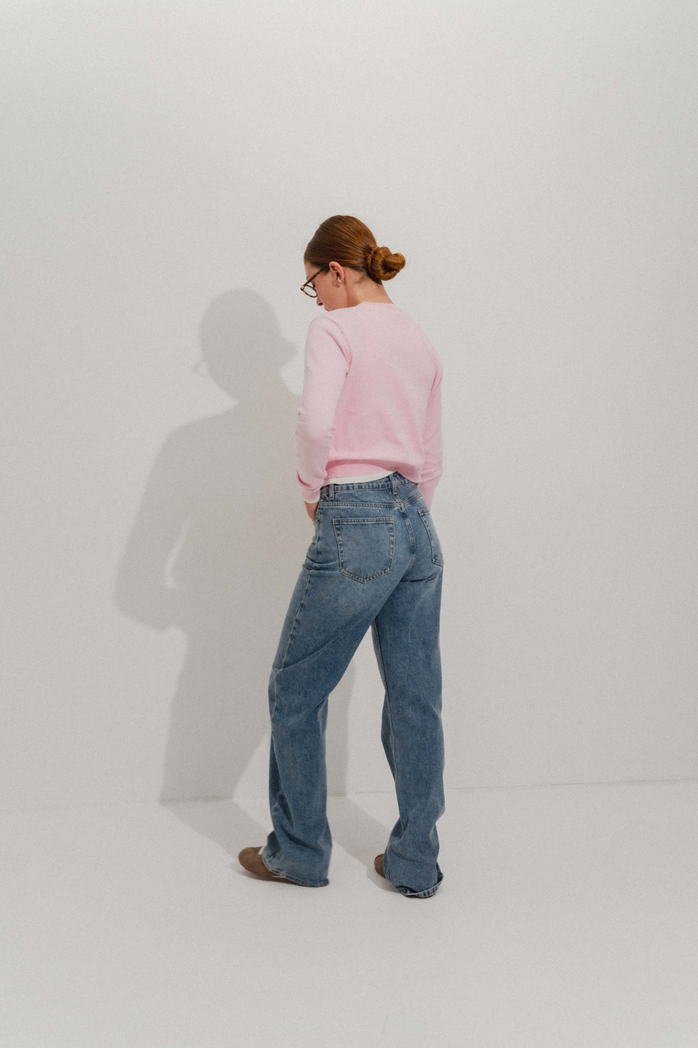 ДЖИНСЫ ПРЯМЫЕ С ВЫСОКОЙ ПОСАДКОЙ