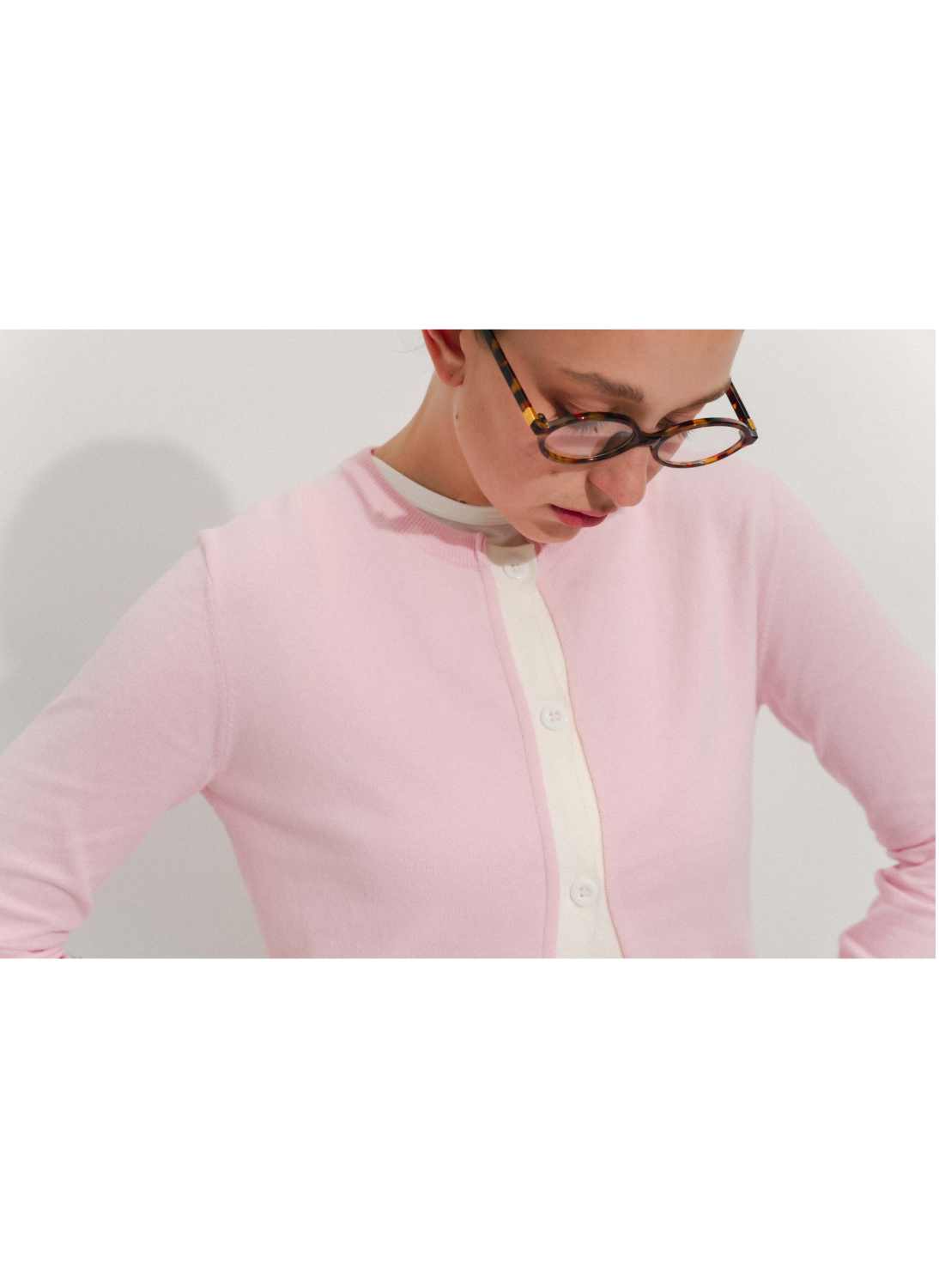 КАРДИГАН ИЗ ТРИКОТАЖА С ВСТАВКОЙ