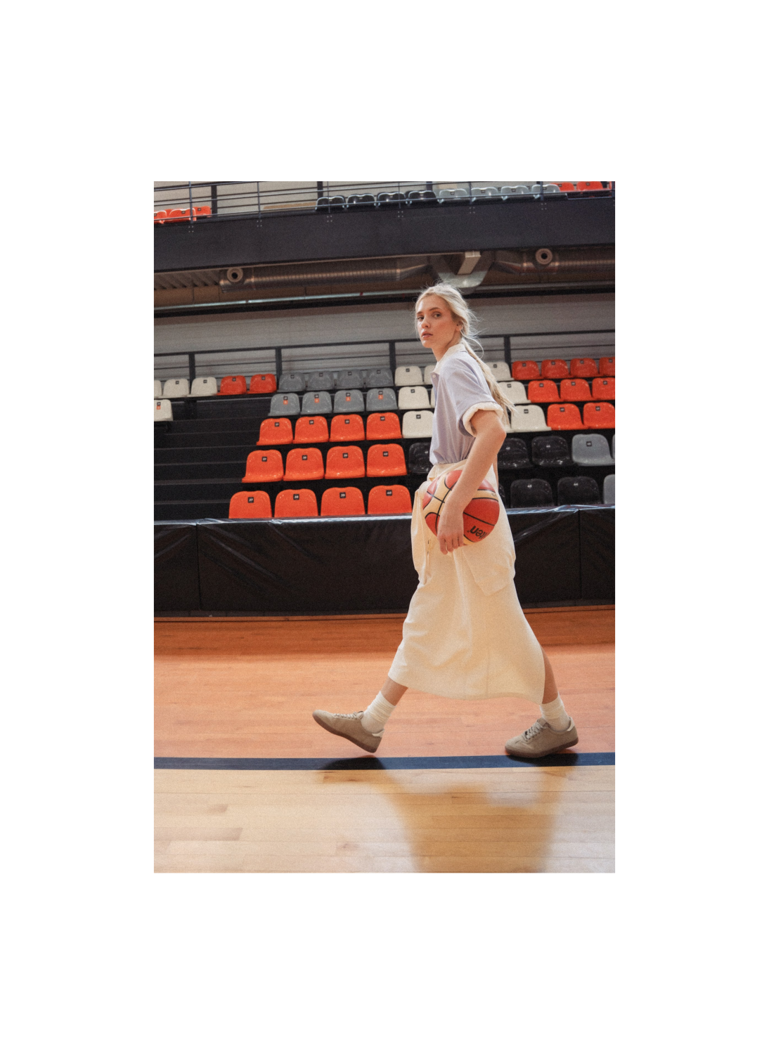 ЮБКА МИДИ ИЗ СМЕСОВОГО ХЛОПКА