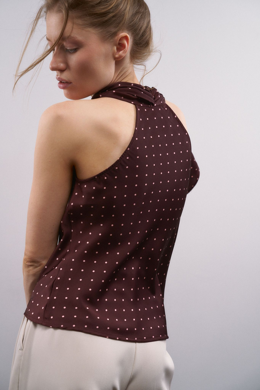 ТОП АТЛАСНЫЙ С ШАРФОМ