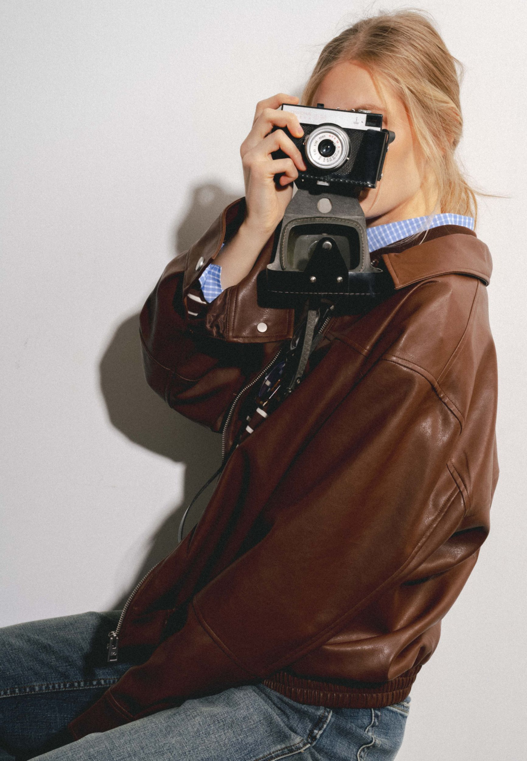 КУРТКА СВОБОДНАЯ КОЖАННАЯ