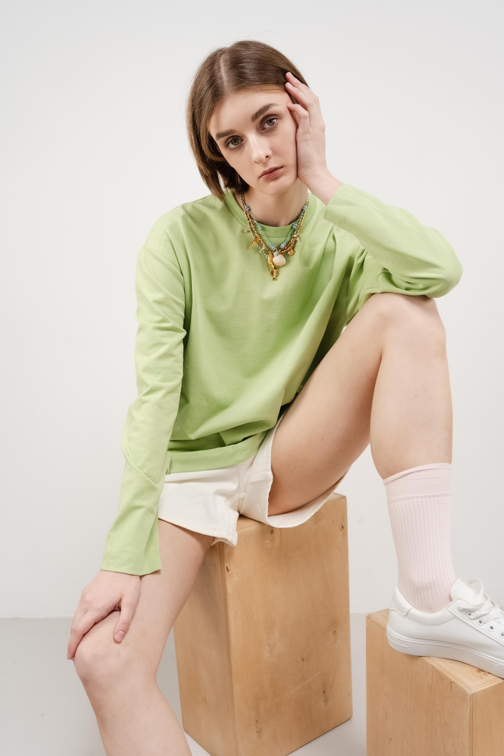 ЛОНГСЛИВ СВОБОДНЫЙ ИЗ ХЛОПКА