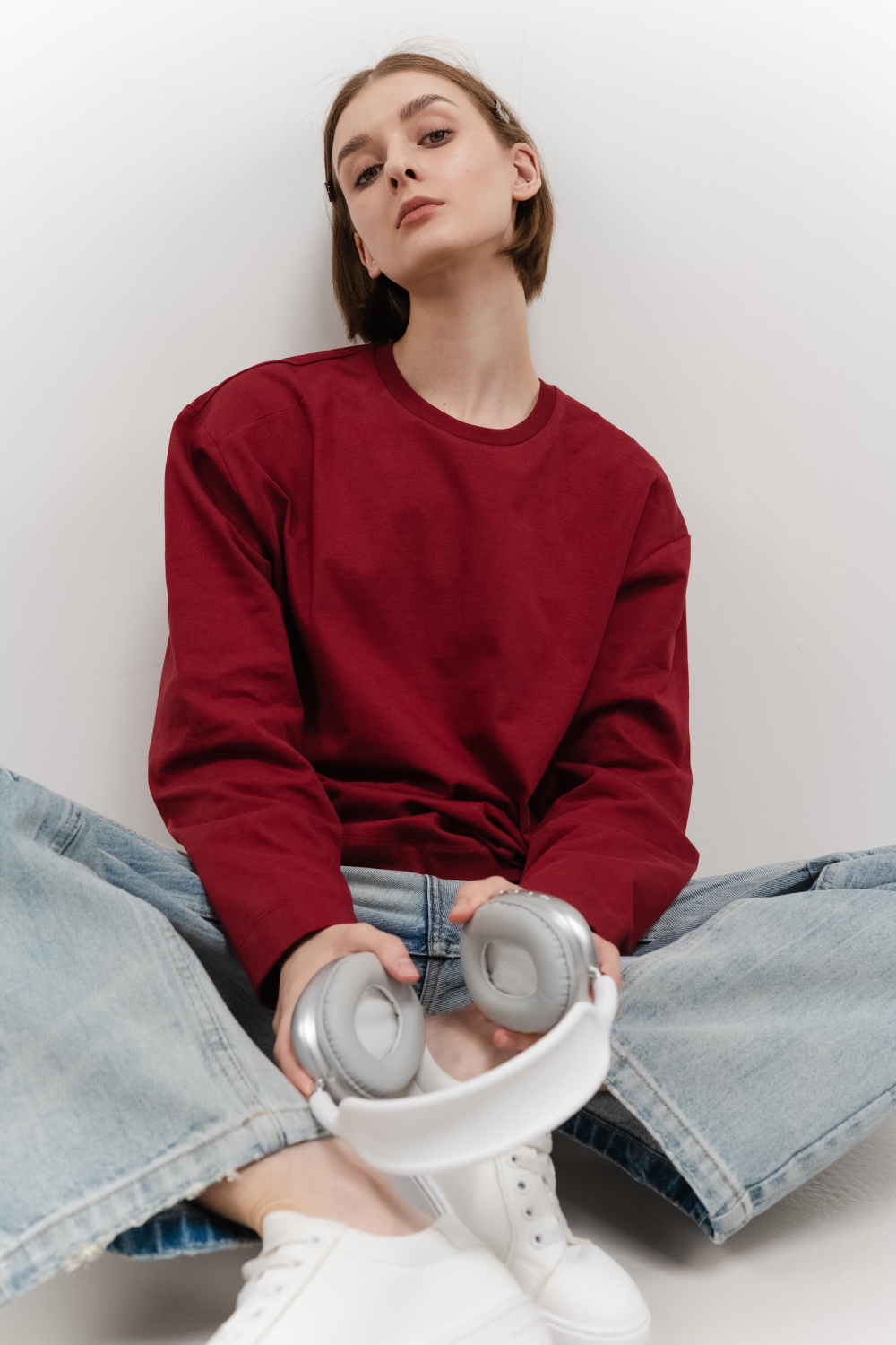 ЛОНГСЛИВ СВОБОДНЫЙ ИЗ ХЛОПКА