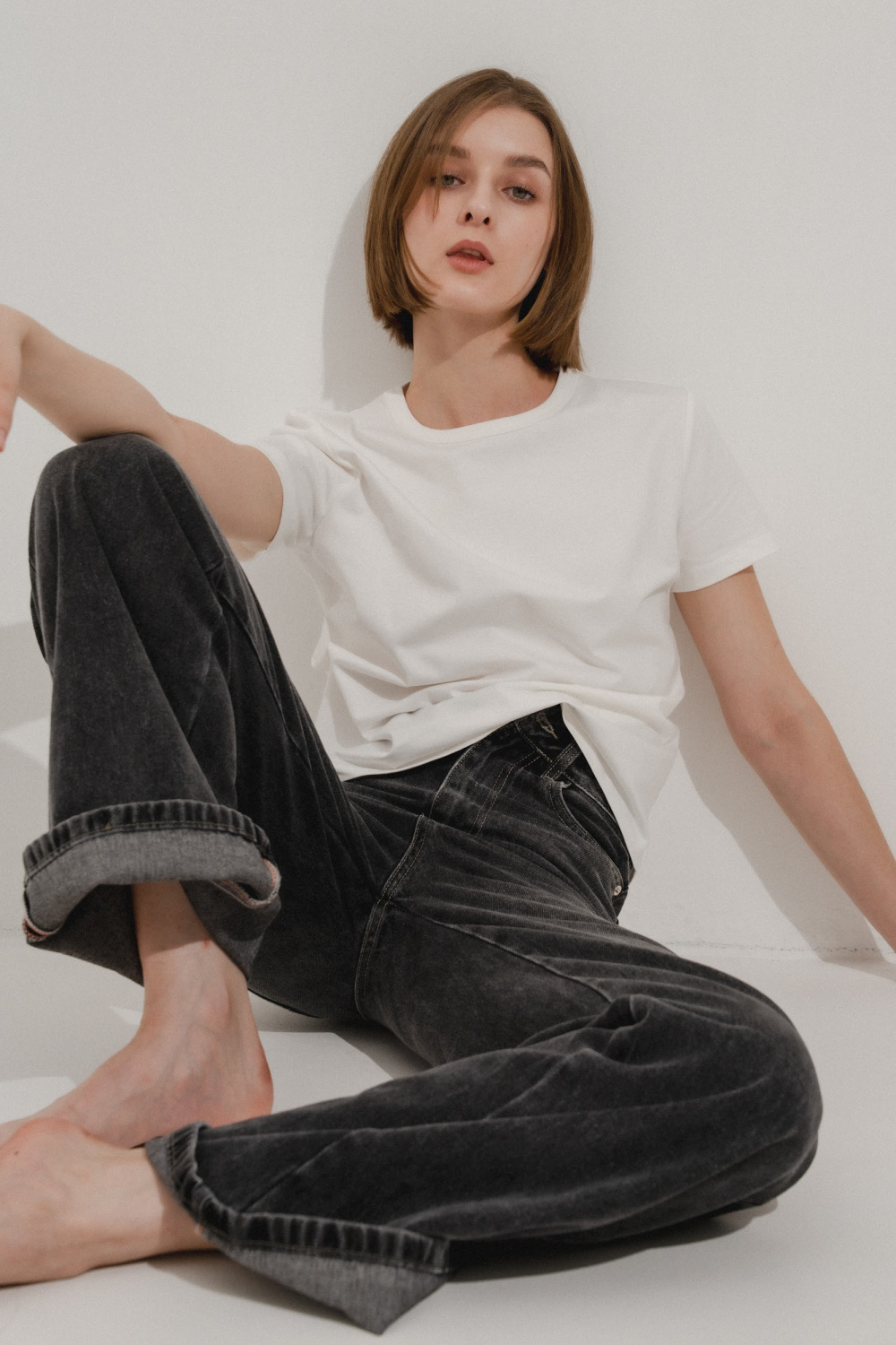 ДЖИНСЫ WIDE-LEG С ВЫСОКОЙ ПОСАДКОЙ