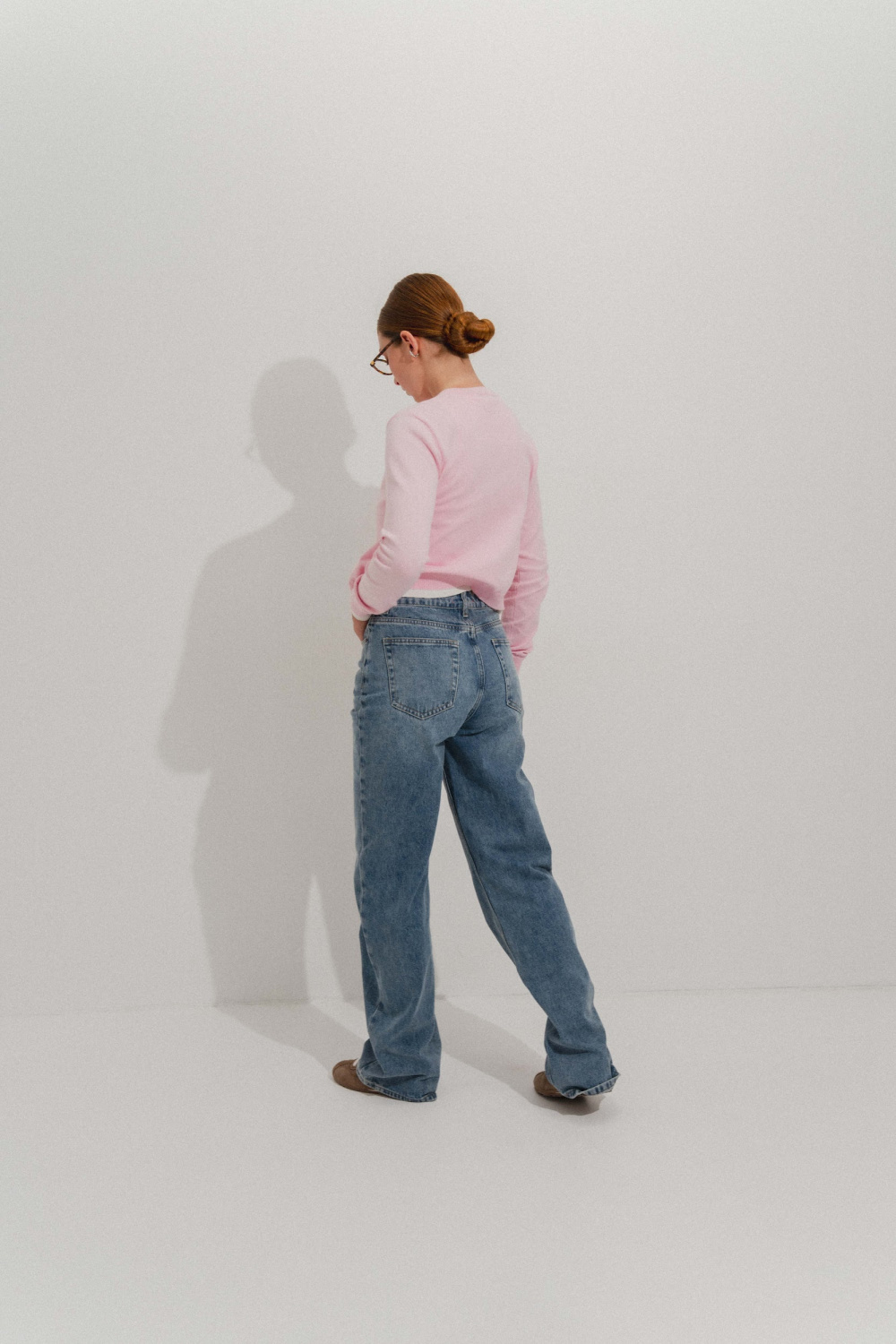 ДЖИНСЫ ПРЯМЫЕ С ВЫСОКОЙ ПОСАДКОЙ